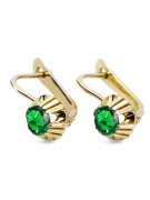 Vintage Earrings Emerald 14K Yellow gold vec027y